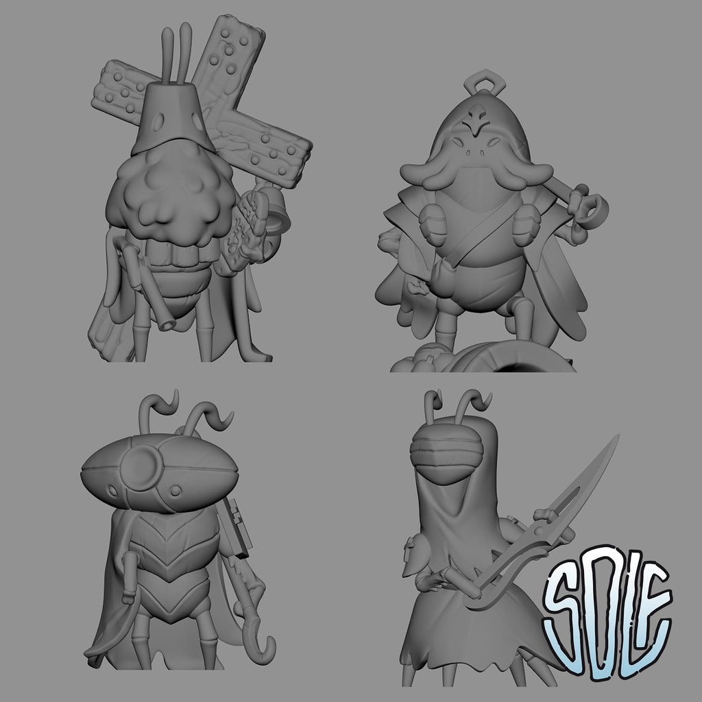 Trench Bugs - Trench Crusade Proxy Models 3D Printed Resin Miniatures