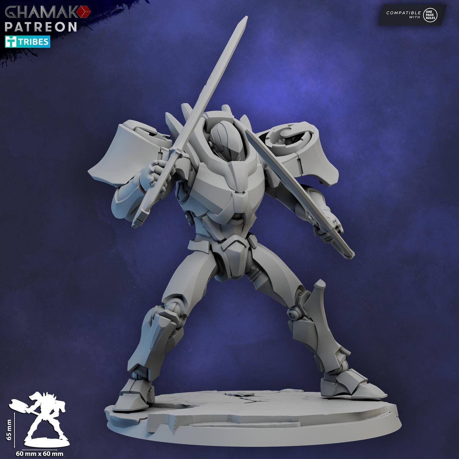 Vorash-Grymn Droid (Swift Blade) - Greater Good Tabletop Sci Fi Proxy Models