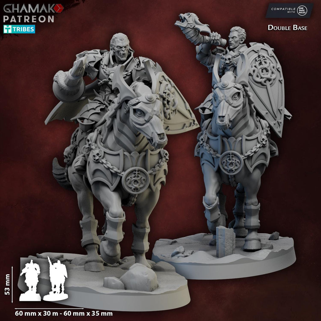 The Ouroboros Pact Cavalry (Horseback Vampires) - Ghamak Tabletop Fantasy Wargaming Miniatures