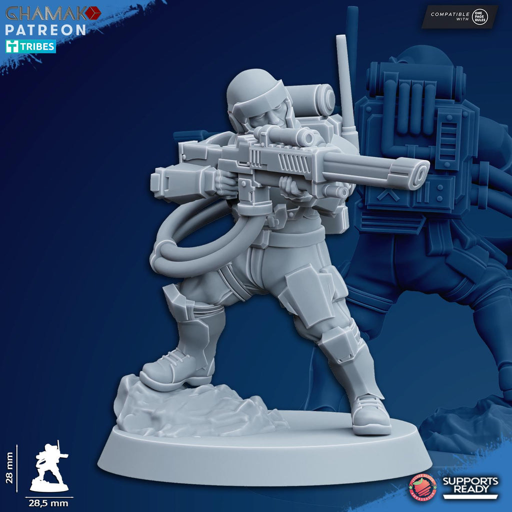 Freedom Grenadiers - 3D Resin Printed Miniatures Tabletop Sci Fi Imperial Proxy Guard
