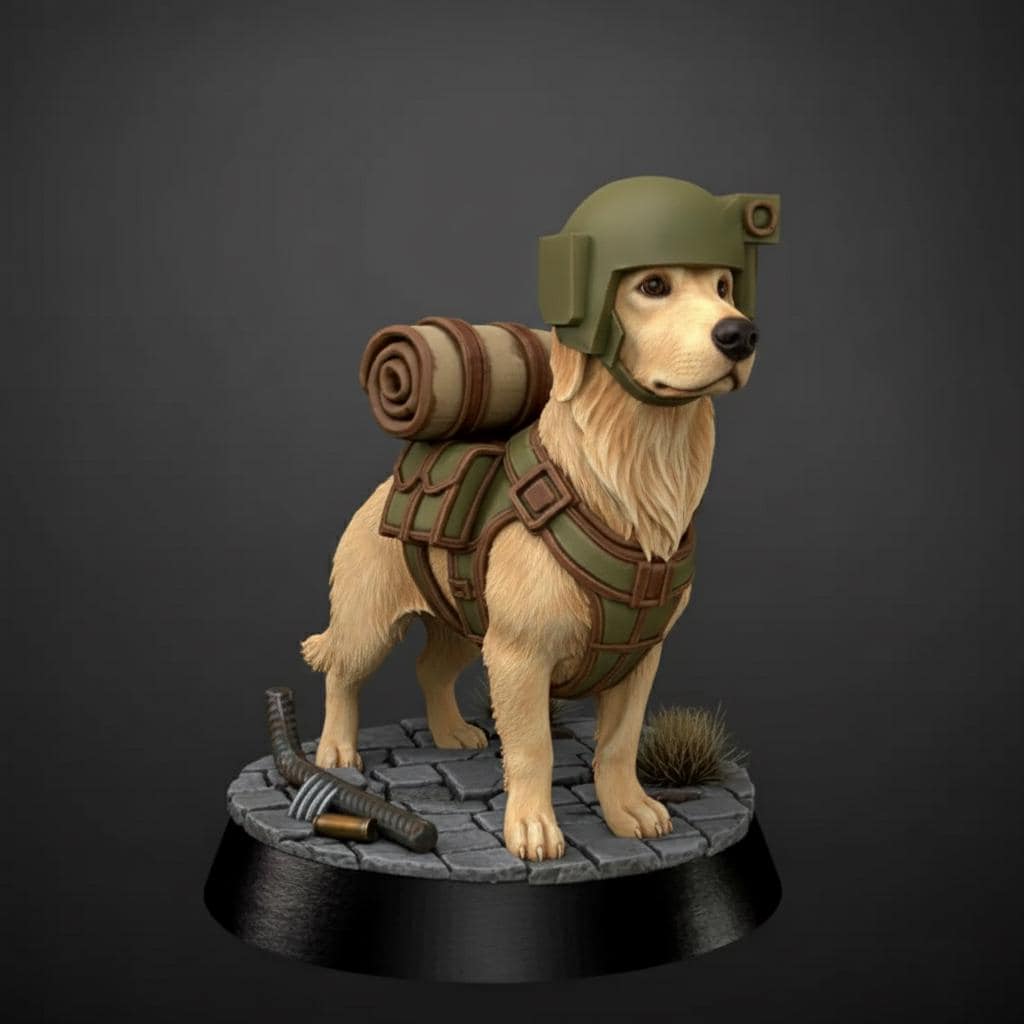 Grimdark Dog Guard Model Gift Tabletop Sci Fi Wargaming Proxy