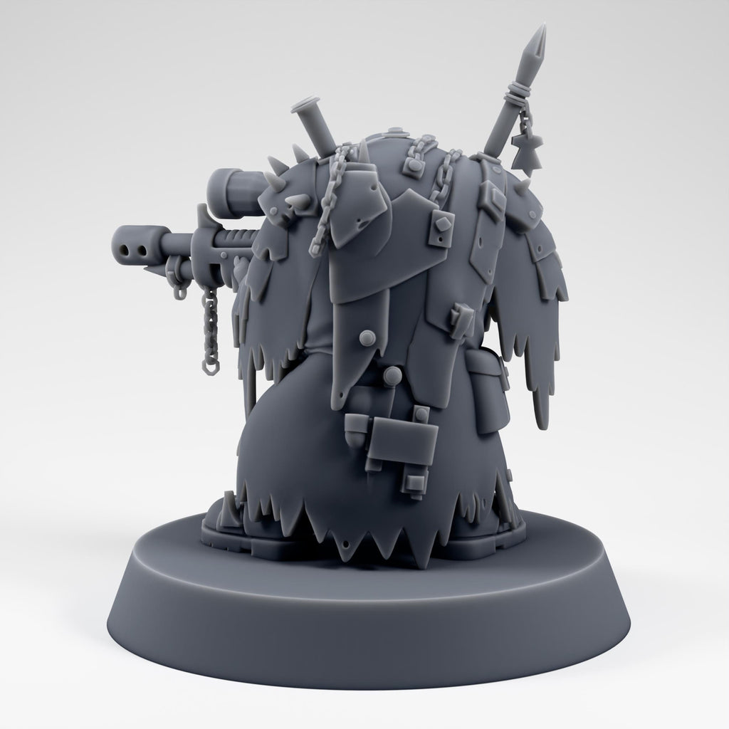 Orc Sniper - Tabletop Sci Fi Space Orcs Wargaming Proxy - 3D Printed Resin