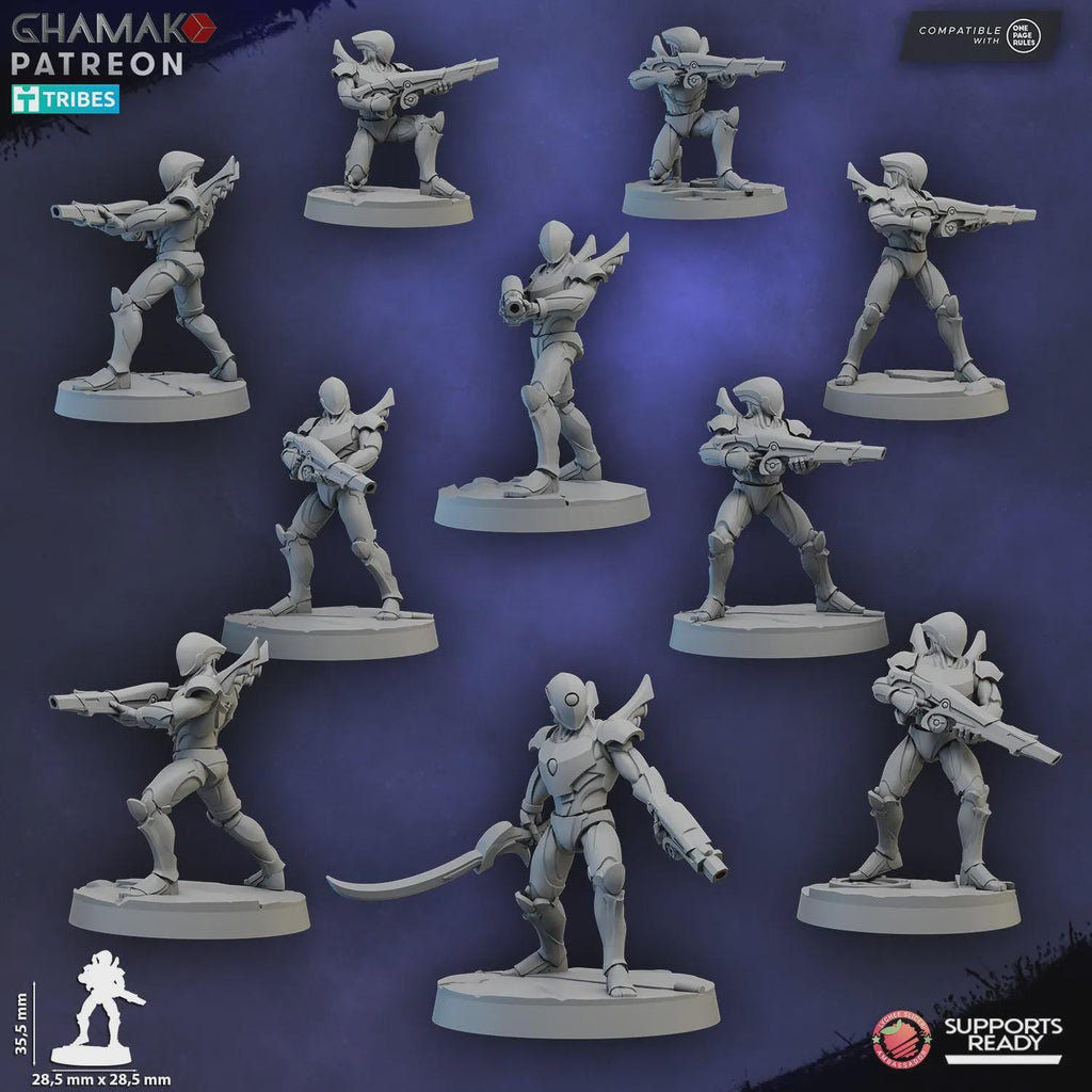 NaVeyr Clades (The Mind-Bonded) - Greater Good Tabletop Sci Fi Marines Proxy Models