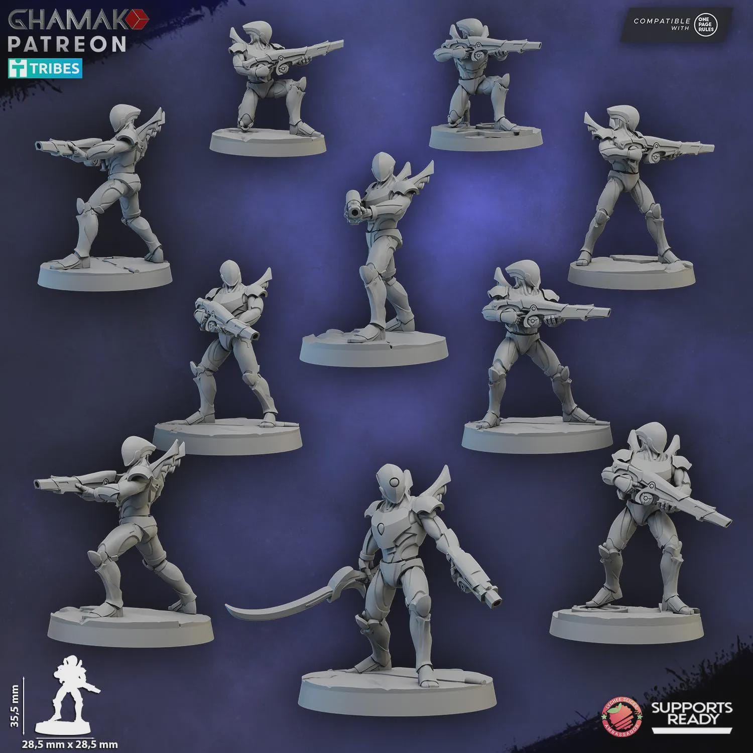 NaVeyr Clades (The Mind-Bonded) - Greater Good Tabletop Sci Fi Marines Proxy Models