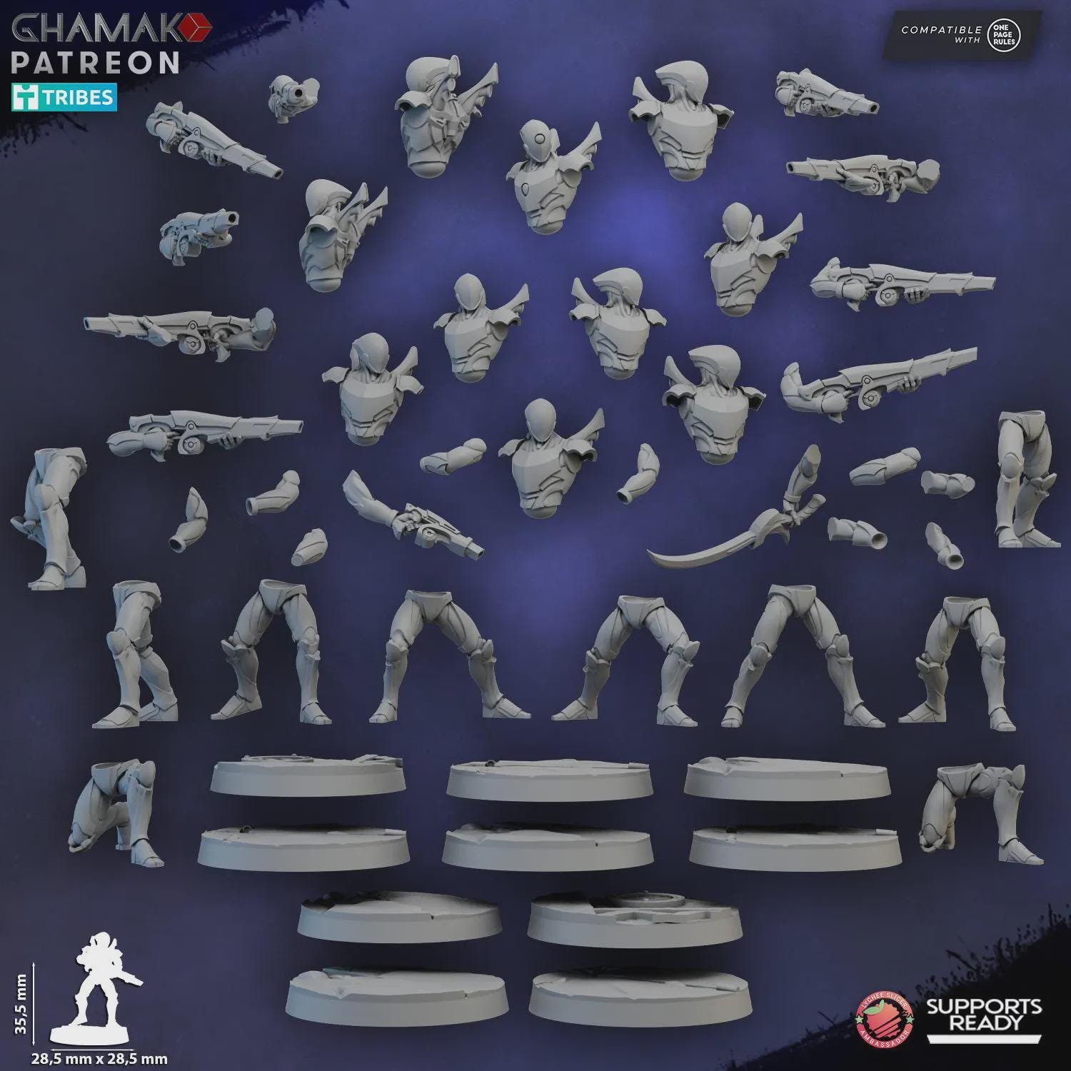 NaVeyr Clades (The Mind-Bonded) - Greater Good Tabletop Sci Fi Marines Proxy Models