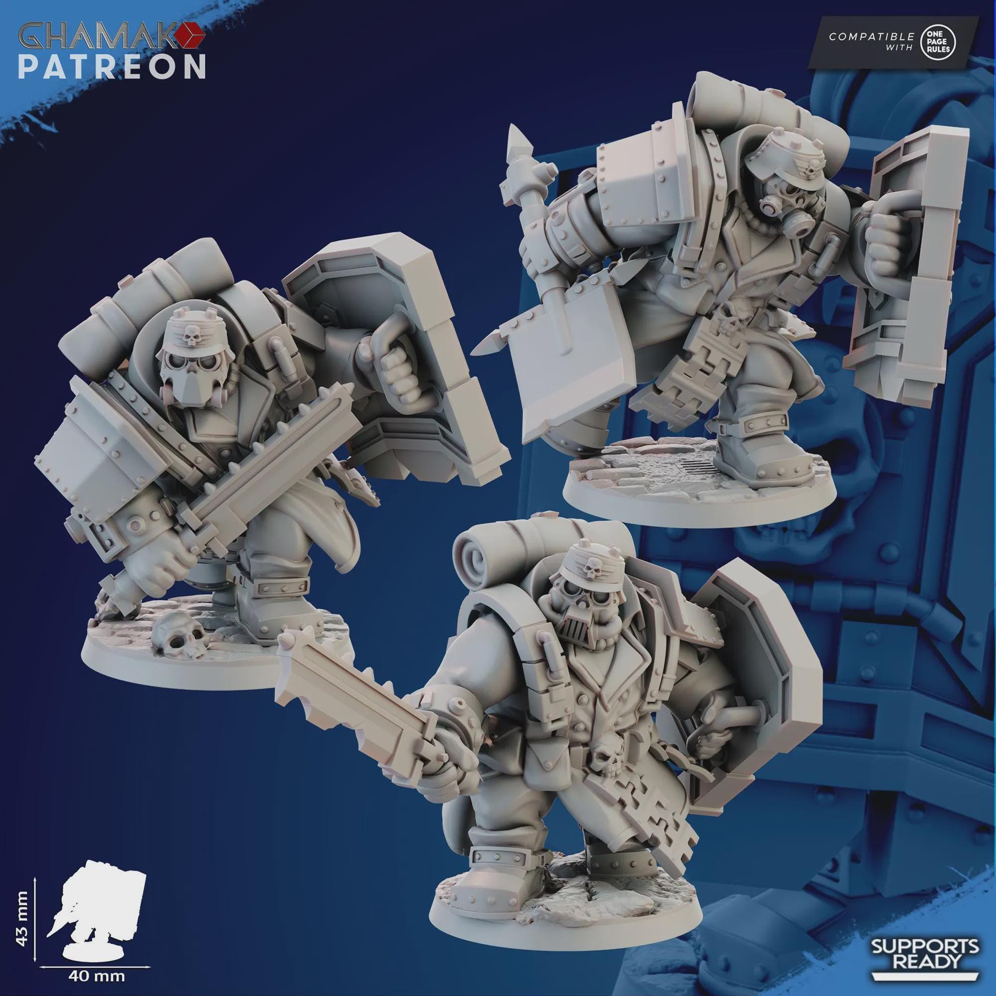 Sci Fi Marines Miniatures | Iron Ogres Ghamak Proxy