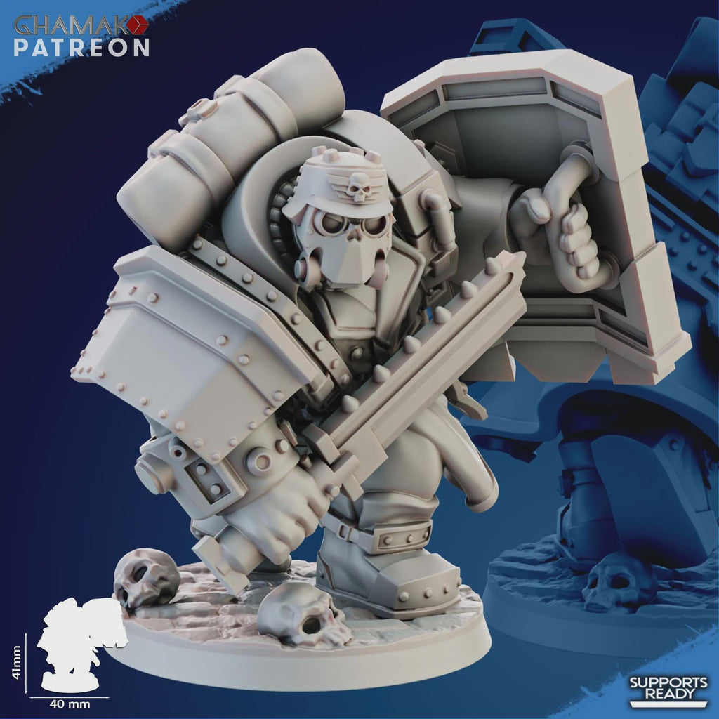 Sci Fi Marines Miniatures | Iron Ogres Ghamak Proxy