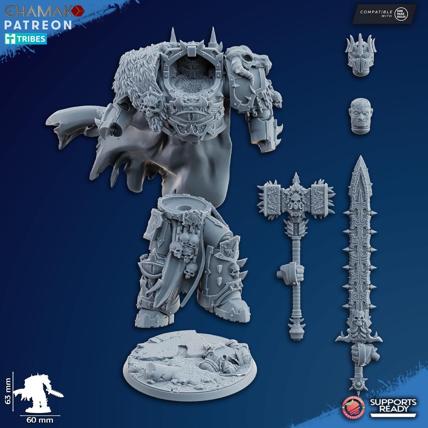 Ammon The Traitor - Heretic Heresy Knights Tabletop Sci Fi Resin 3D Printed Models
