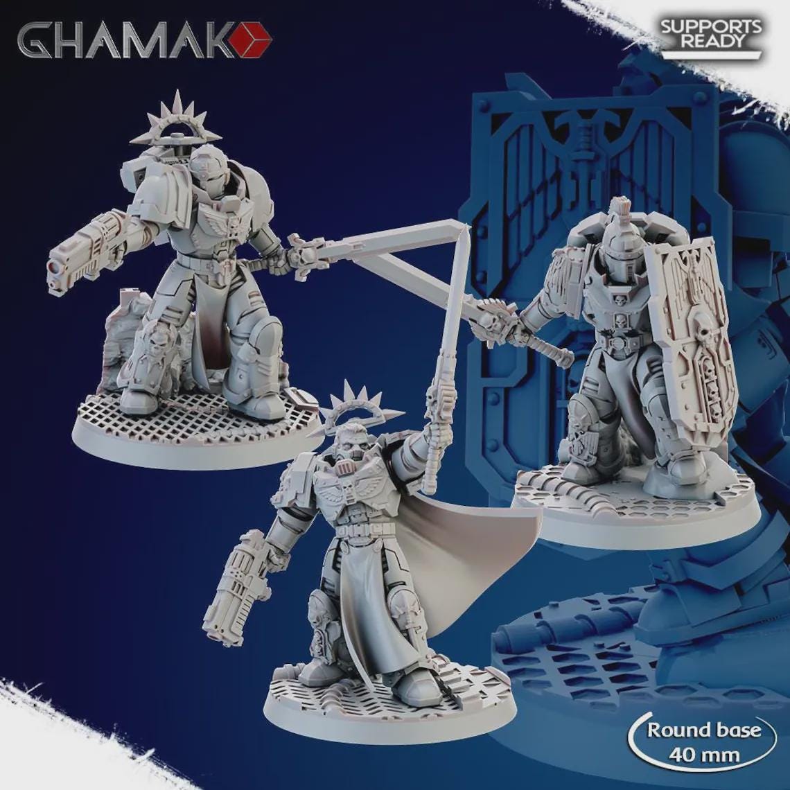 Brotherhood of Sw0rd Modular Ghamak - Tabletop Sci Fi Knights Wargaming Proxy Marines