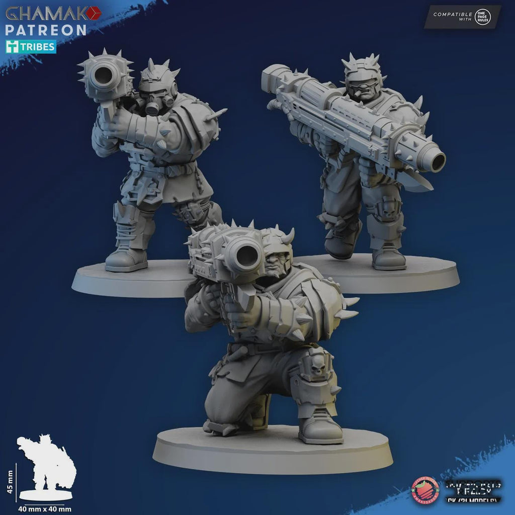 Corrupted Ogroids Ghamak - Si Fi Tabletop Wargaming 3D Printed Resin Miniatures 32mm