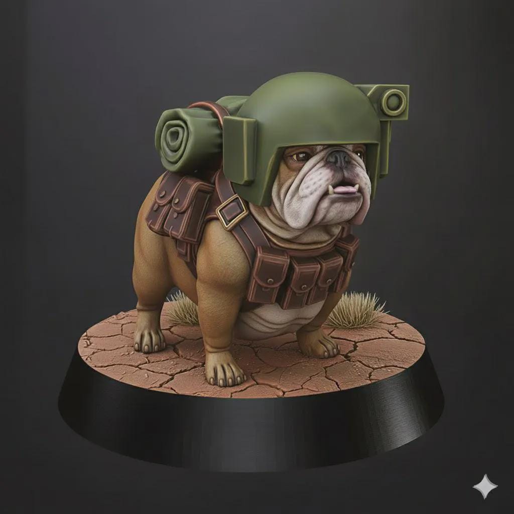 Grimdark Dog Guard Model Gift Tabletop Sci Fi Wargaming Proxy