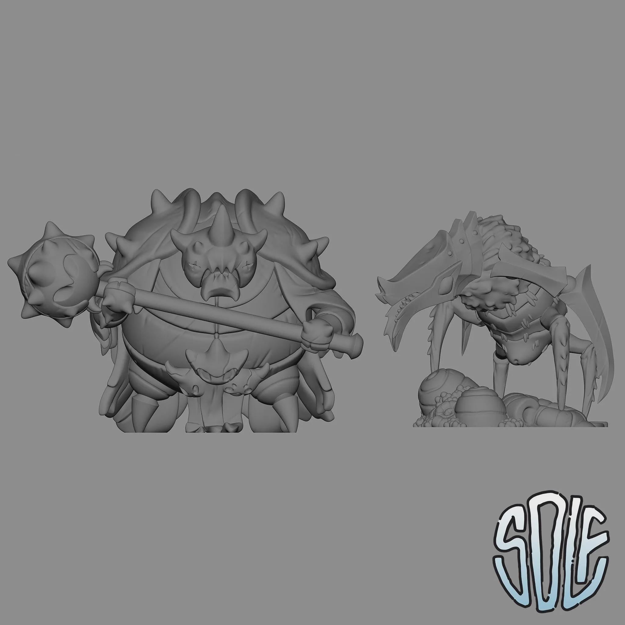 Trench Bugs - Trench Crusade Proxy Models Tabletop Wargaming Miniatures 3D Printed Resin