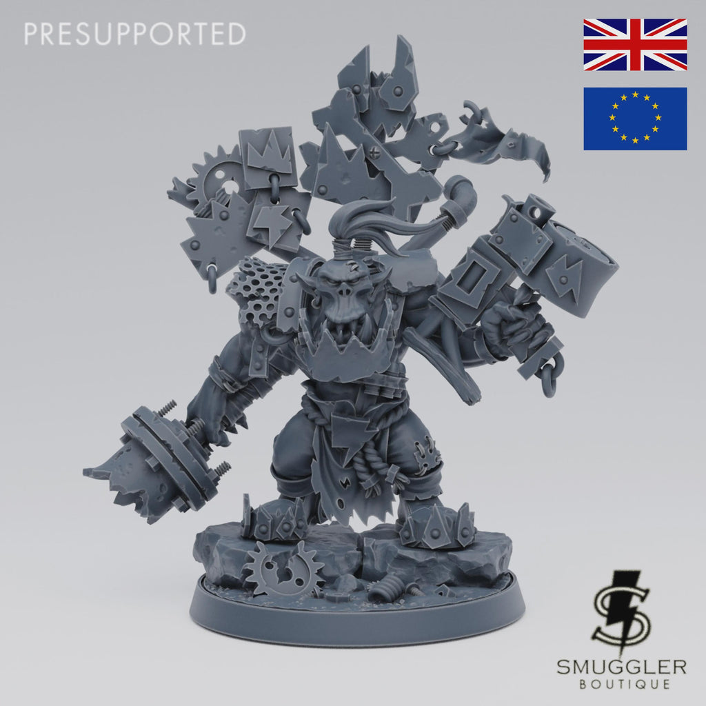 Orc Krakkjaw Tabletop Sci Fi Wargaming Proxy Orc Warboss - Smuggler Boutique