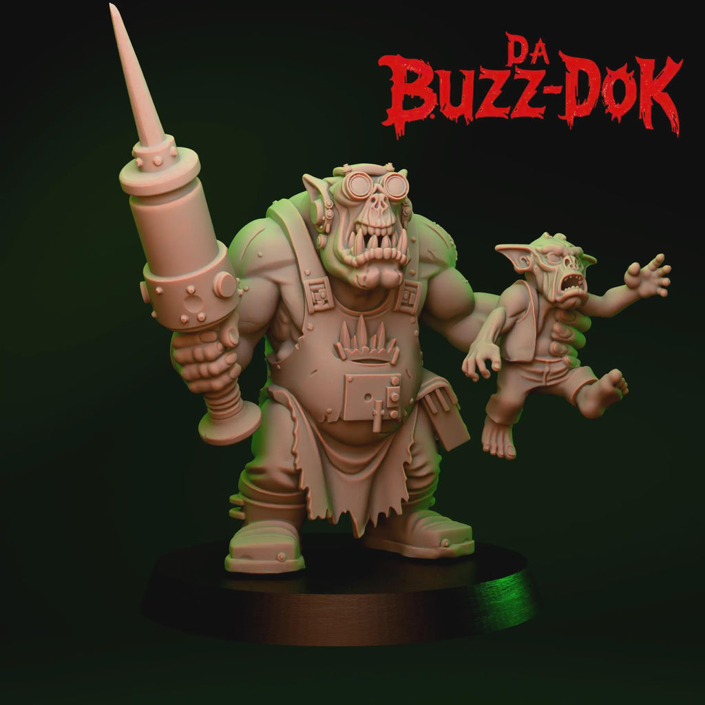 Da Buzz-dok Orc | Tabletop Sci Fi Orcs Marines Wargaming Proxy 3D Printed Resin