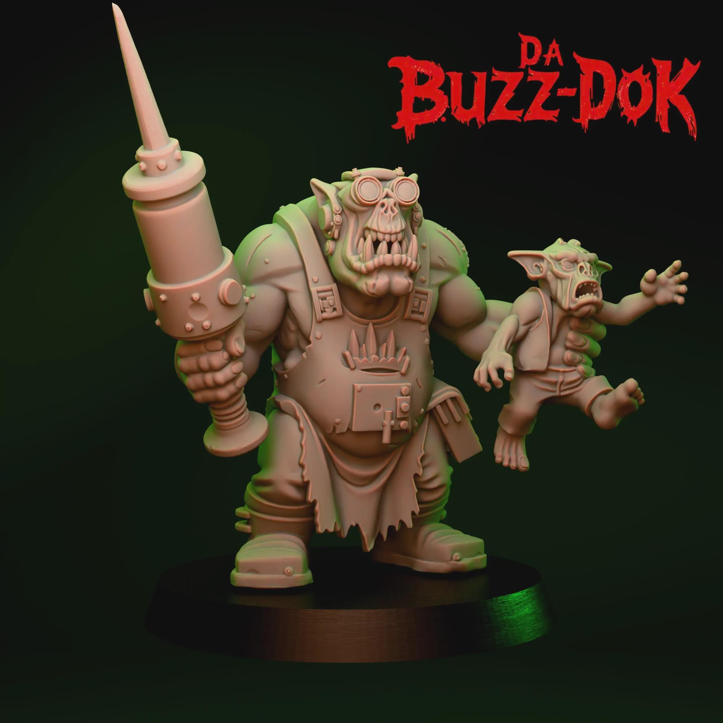 Da Buzz-dok Orc | Tabletop Sci Fi Orcs Marines Wargaming Proxy 3D Printed Resin