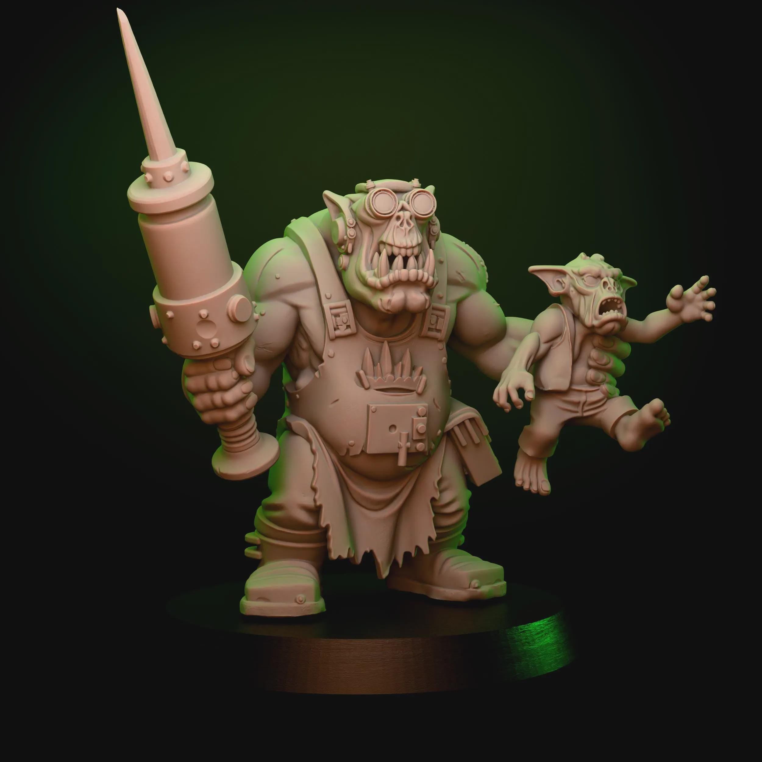 Da Buzz-dok Orc | Tabletop Sci Fi Orcs Marines Wargaming Proxy 3D Printed Resin