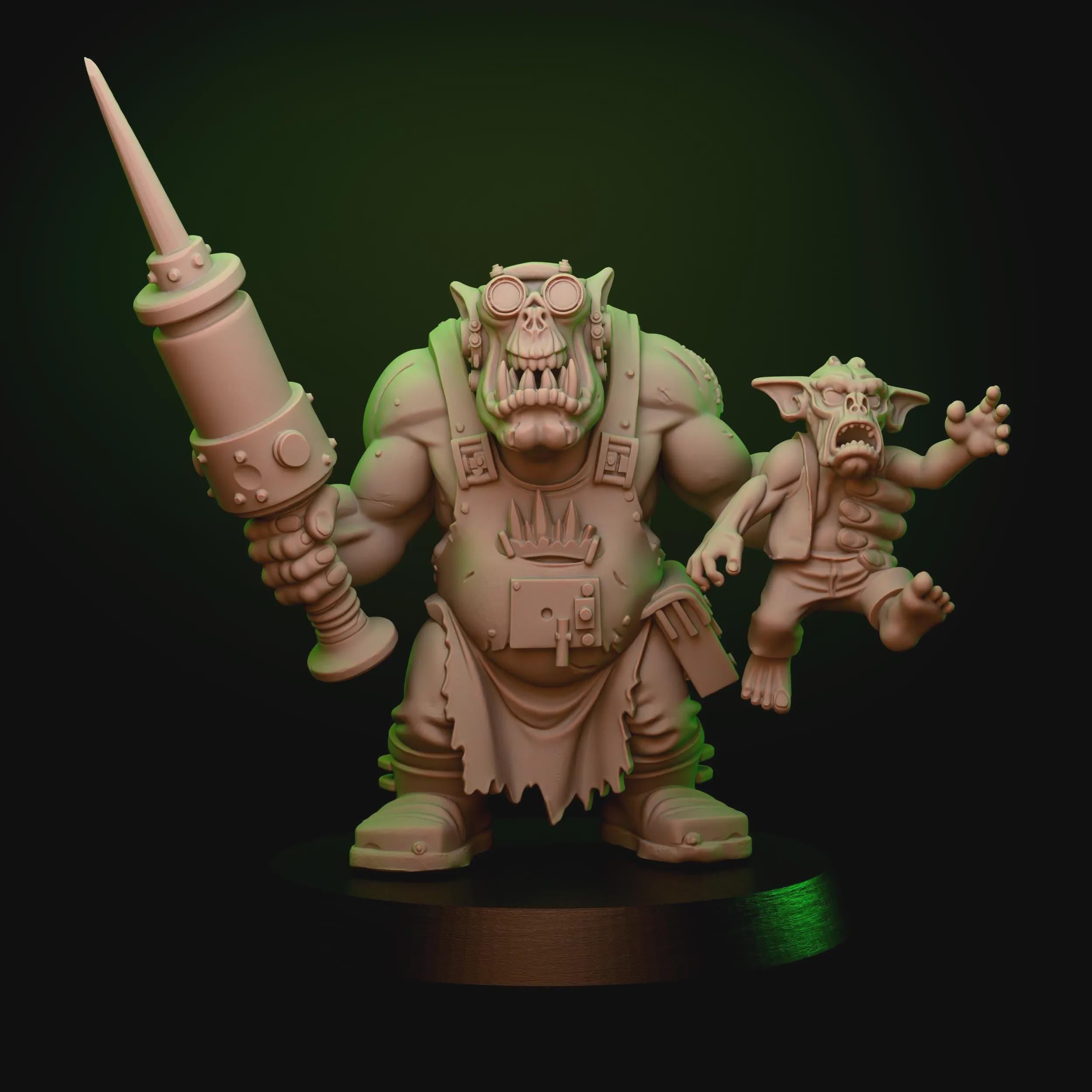 Da Buzz-dok Orc | Tabletop Sci Fi Orcs Marines Wargaming Proxy 3D Printed Resin