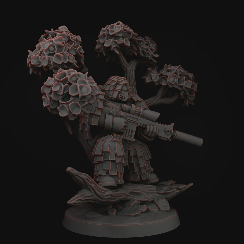 Sniper Diorama - Tabletop Sci Fi Marine Proxy 3D Resin Printed