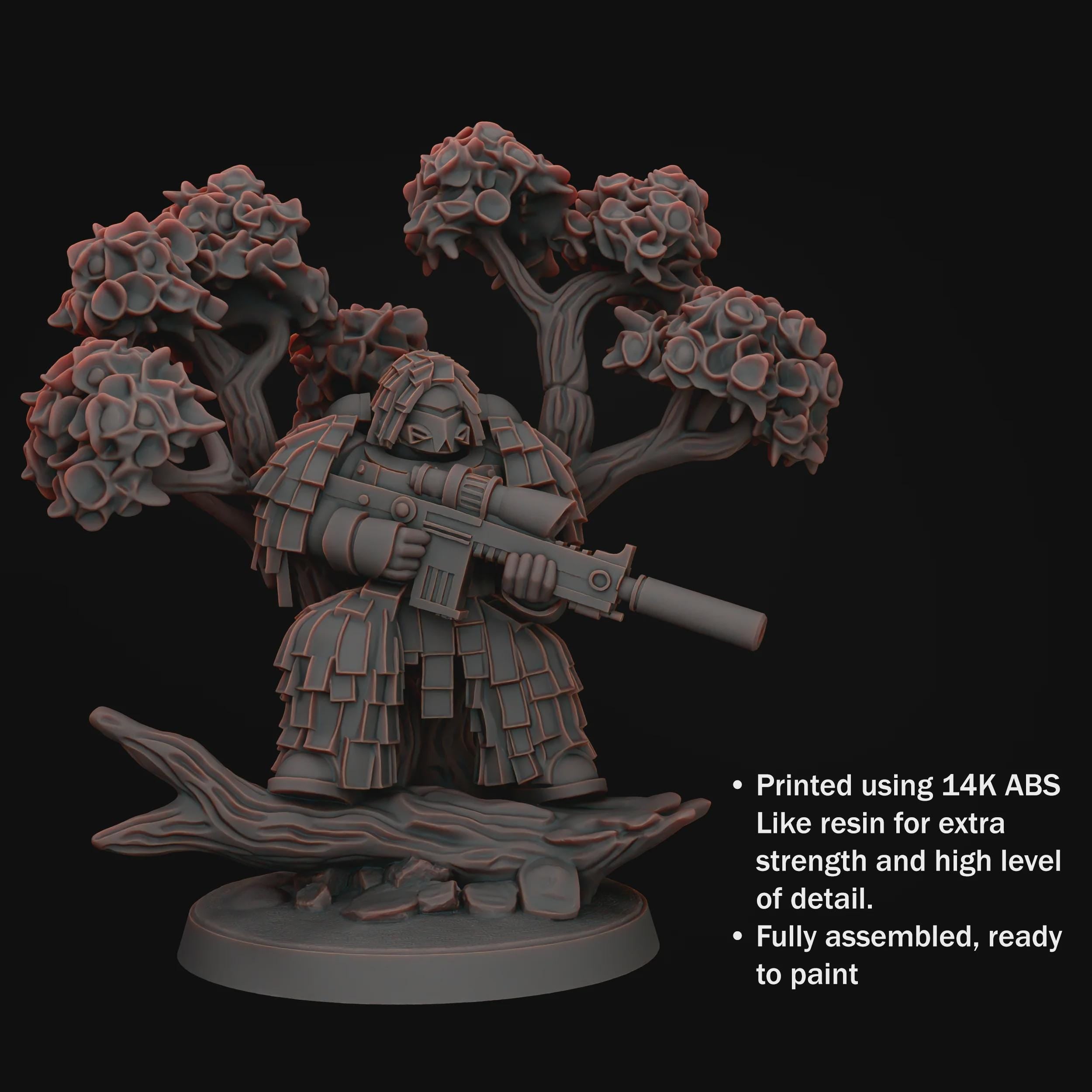 Sniper Diorama - Tabletop Sci Fi Marine Proxy 3D Resin Printed
