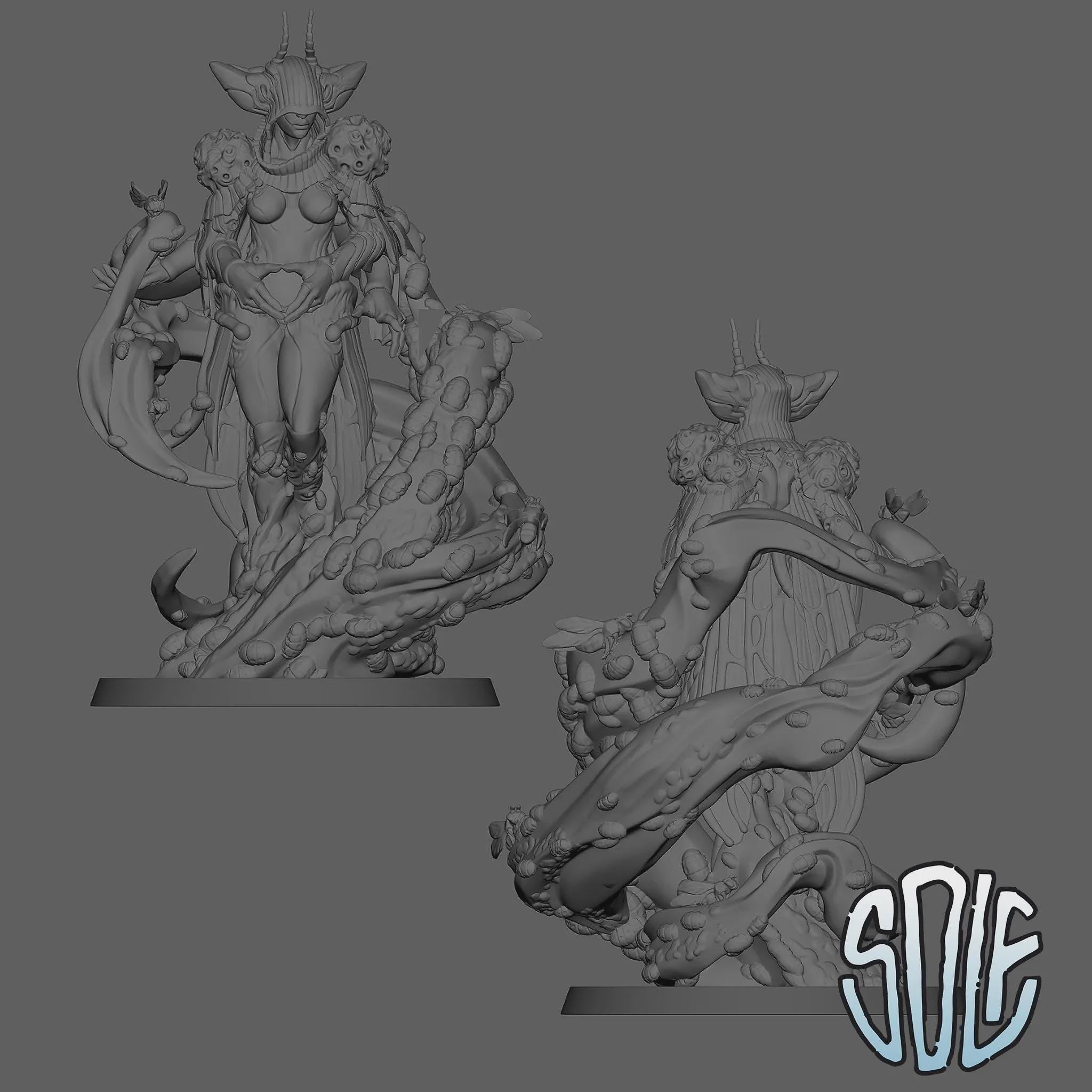 Wasp Queen Demon - Tabletop Sci Fi Fantasy Miniature Wargaming Proxy