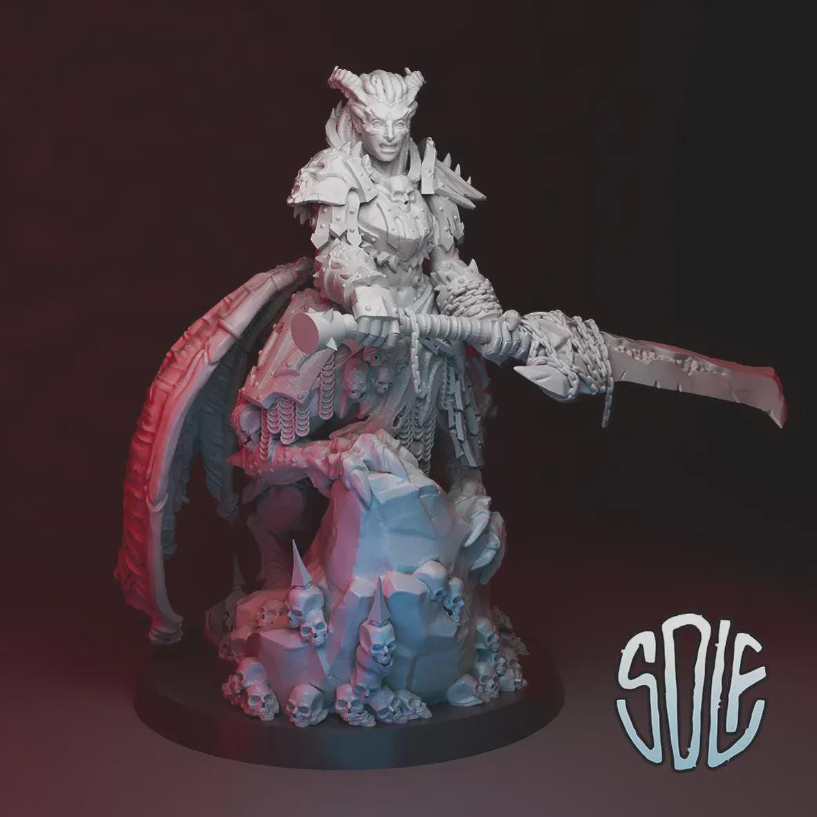 Berserker of the Blood God Demon - Tabletop Sci Fi Fantasy Miniature Wargaming Proxy