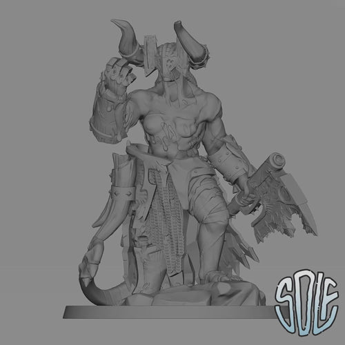 Bloody Berserker Demon - Tabletop Sci Fi Fantasy Miniature Wargaming Proxy