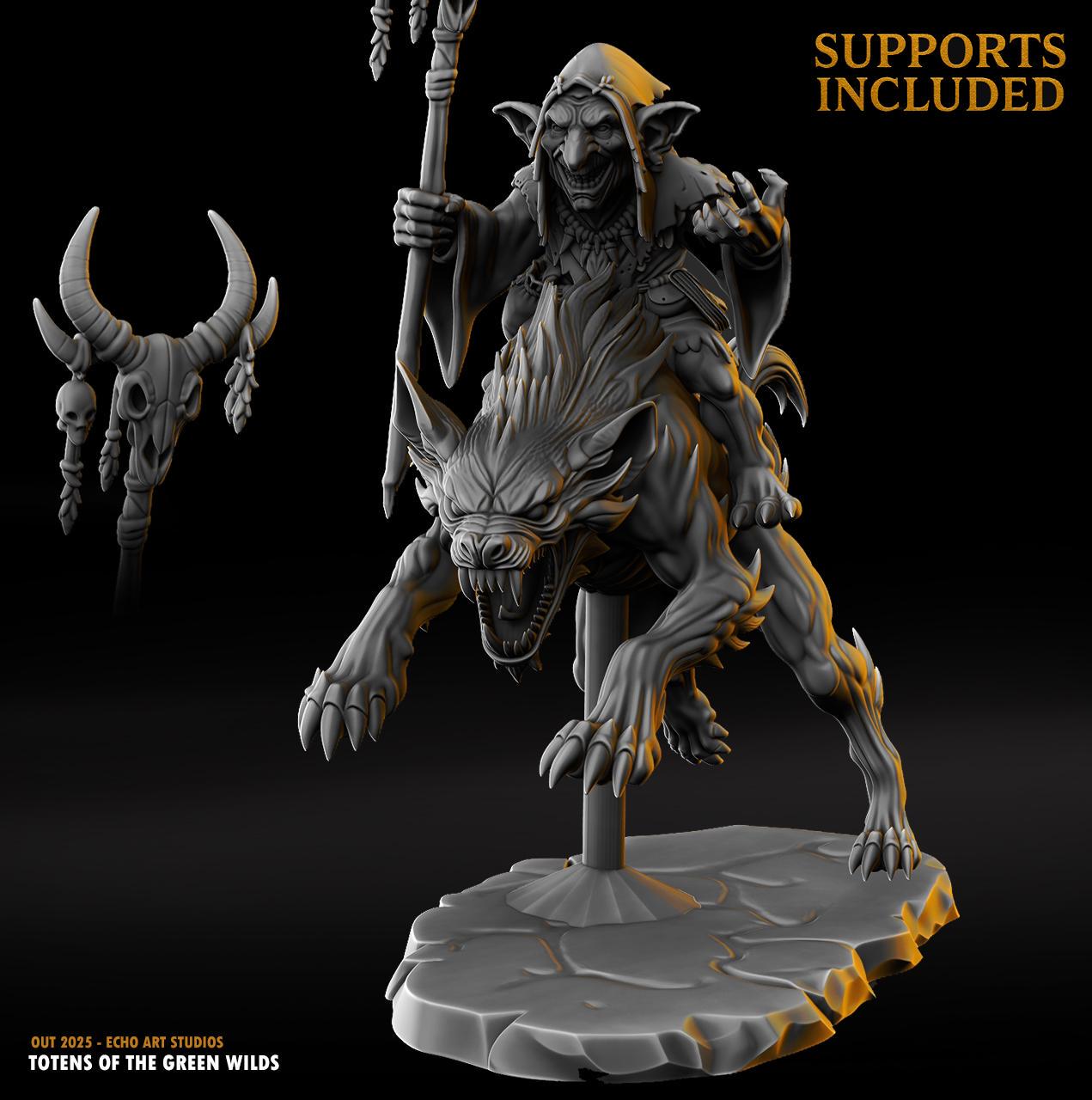 Goblin Shaman - Fantasy Tabletop Wargame Model 3D Resin Printed DnD