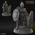 Human Male Paladin Knight - Fantasy Tabletop Wargame Model 3D Resin Printed DnD