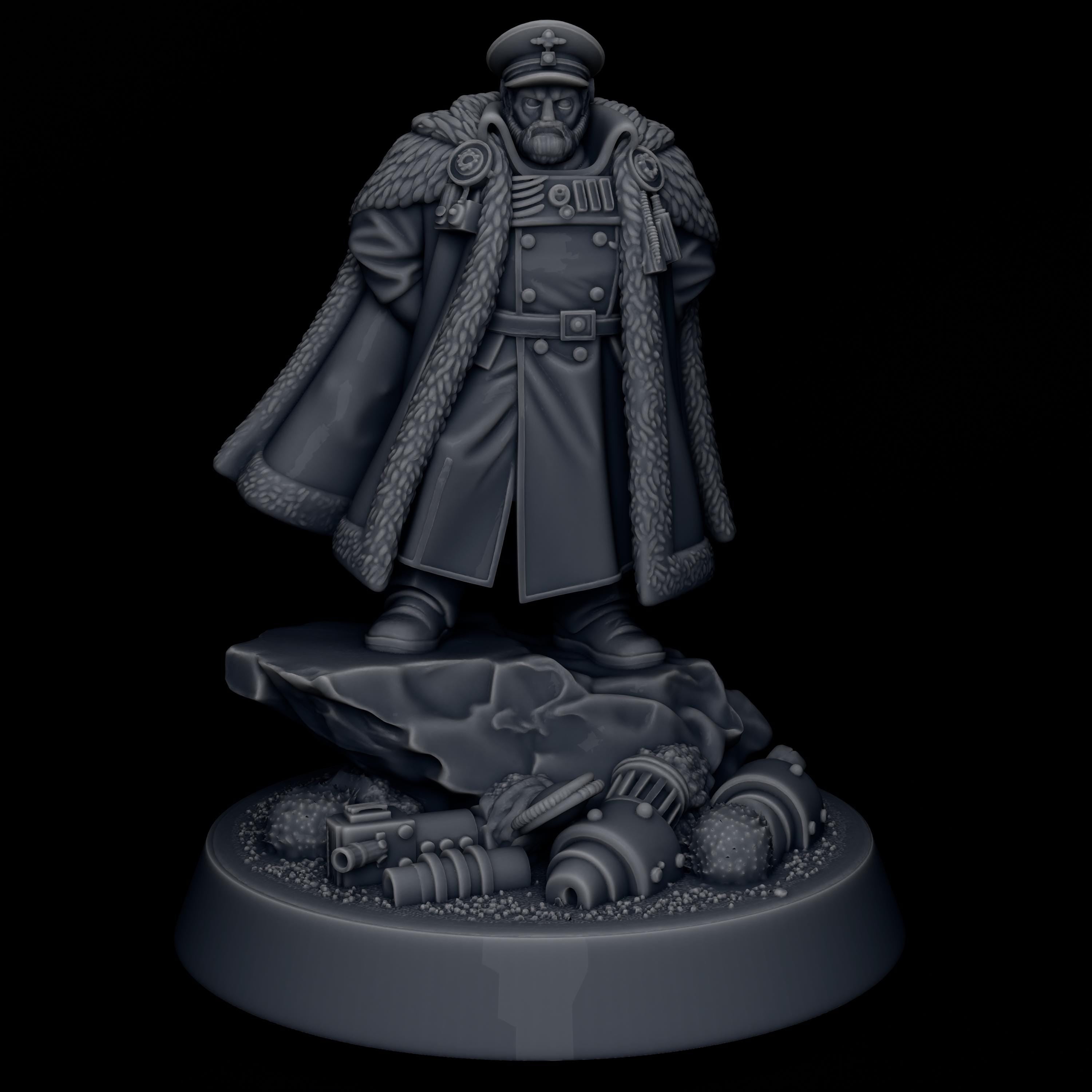 Grimdark Commissar General - Tabletop Sci Fi Proxy Wargaming Miniature