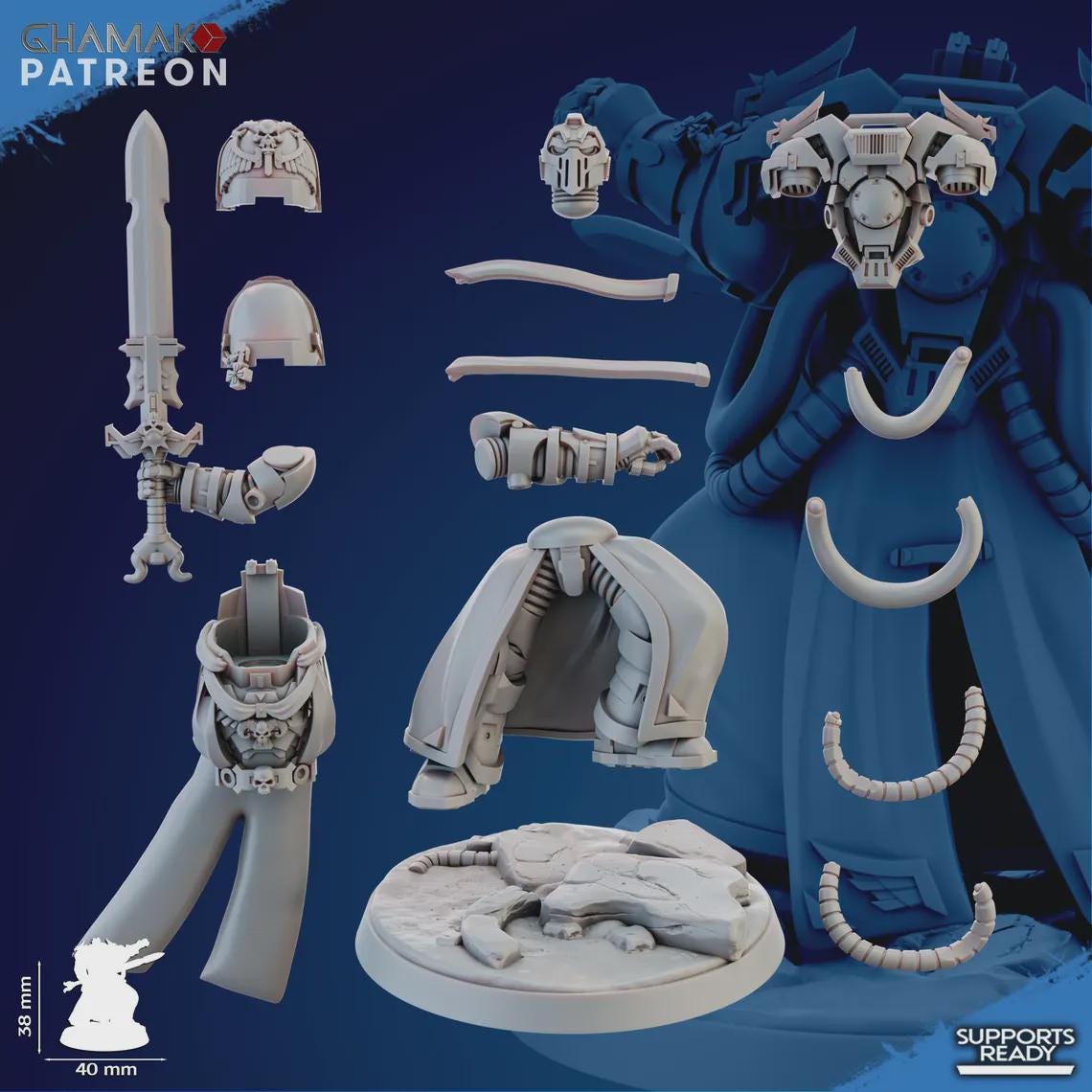 Warp Bringer - Sidereum Knights Proxy Marines - Tabletop Wargaming Miniature